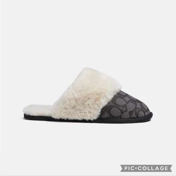 Coach Ziva slipper size 8 black/coal Newπ₯ - Picture 4 of 8